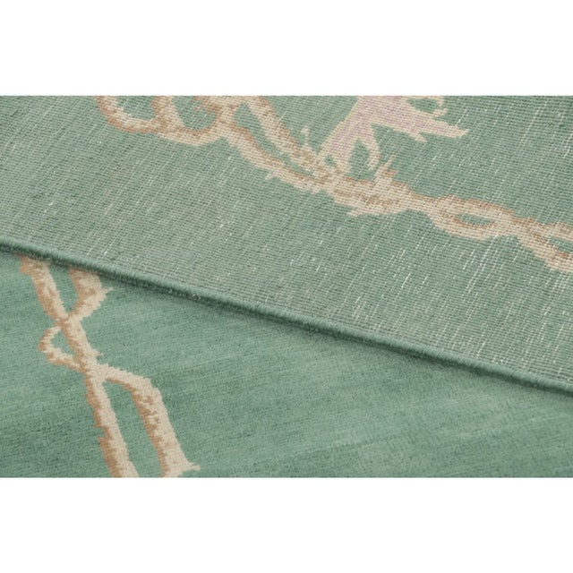 Textile Chinese Art Deco Style Floral Wool Rug by Rug & Kilim, India For Sale - Image 7 of 9