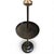 Metal Vintage French Empire Bouillotte Black Tole Floor Lamp With Metal Shade Drinks Table For Sale - Image 7 of 10