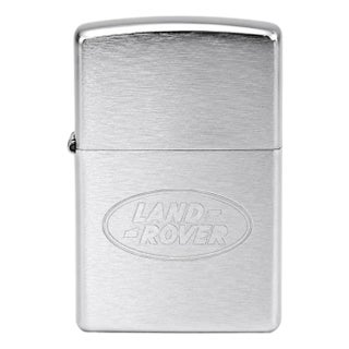 Vintage Land Rover Brushed Chrome Silver Zippo Lighter For Sale