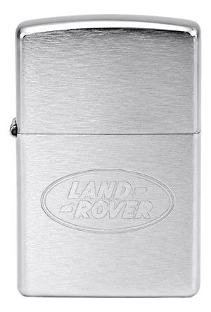 Vintage Land Rover Brushed Chrome Silver Zippo Lighter