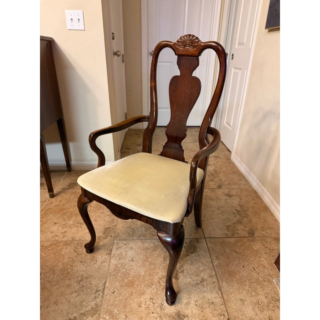 Queen Anne American Drew Queen Anne Style Vintage Dining Set For Sale - Image 4 of 11