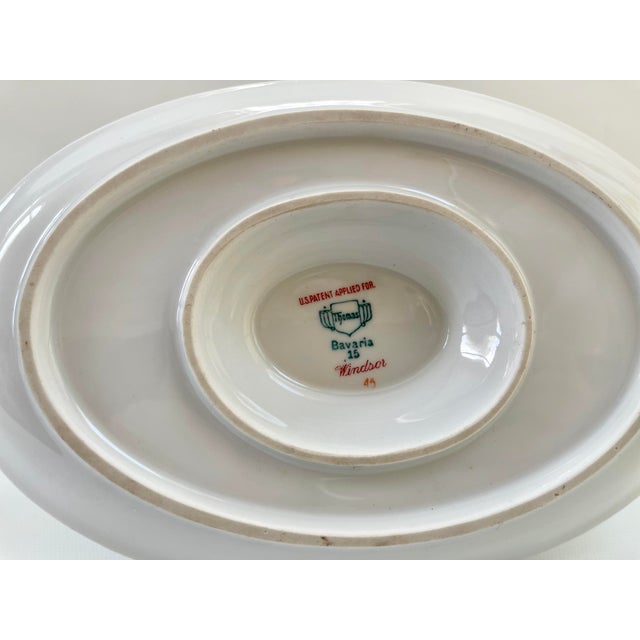 White Vintage Gilt Art Deco Style Bavarian Porcelain Gravy Boat For Sale - Image 8 of 8