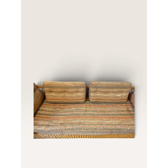 The iconic "Willow" Collection designed by David Allen for McGuire Furniture, circa 1970s. This substantial lounge...