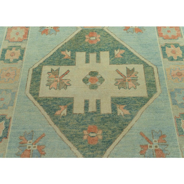 Turkish Oushak Rug 4'11" x 17'3" #20007 For Sale In Houston - Image 6 of 8