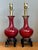 Vintage Sand De Bouf Glazed Ceramic Lamps - A Pair For Sale - Image 9 of 12
