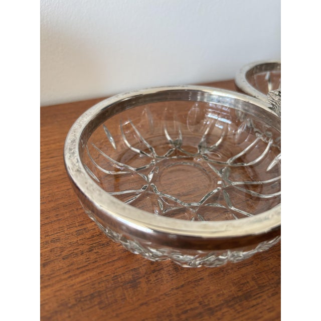 Vintage Glass and Stainless Steel Appetizer Platter, 1970s For Sale - Image 4 of 13