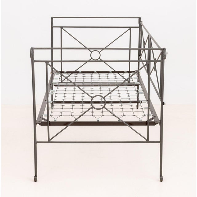 Black Vintage Wrought Iron Daybed Frame For Sale - Image 8 of 9