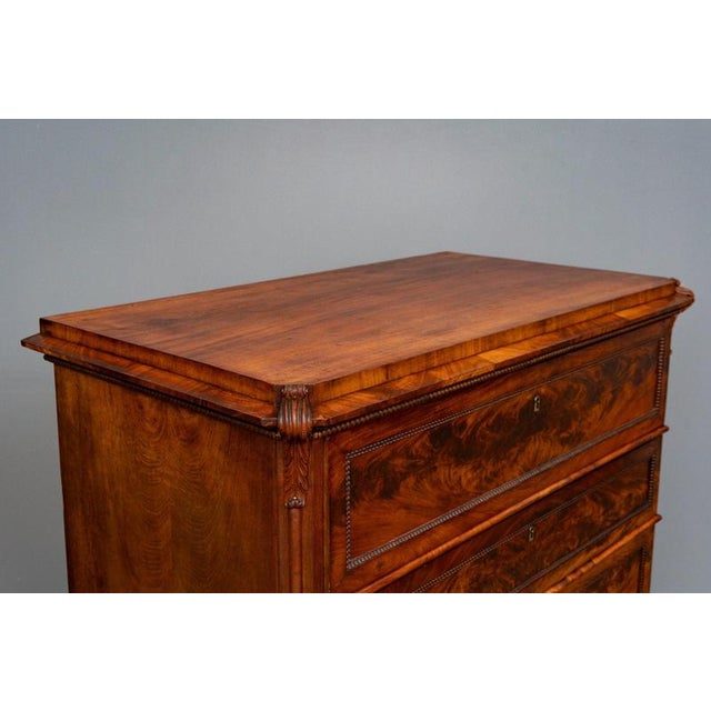19th Century Biedermeier Chest of Drawers in Mahogany For Sale - Image 12 of 18