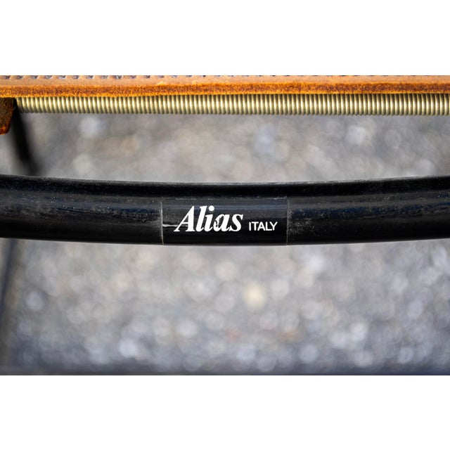 Spaghetti Chairs with Hide Leather Seats by Giandomenico Belotti for Alias, Italy, 1979, Set of 6 For Sale - Image 6 of 9