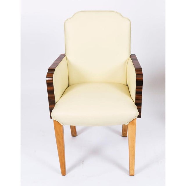 1920s Antique 20th Century Art Deco Burr Walnut Cloud Back Chairs attributed to Epstein, 1920s, Set of 8 For Sale - Image 5 of 18