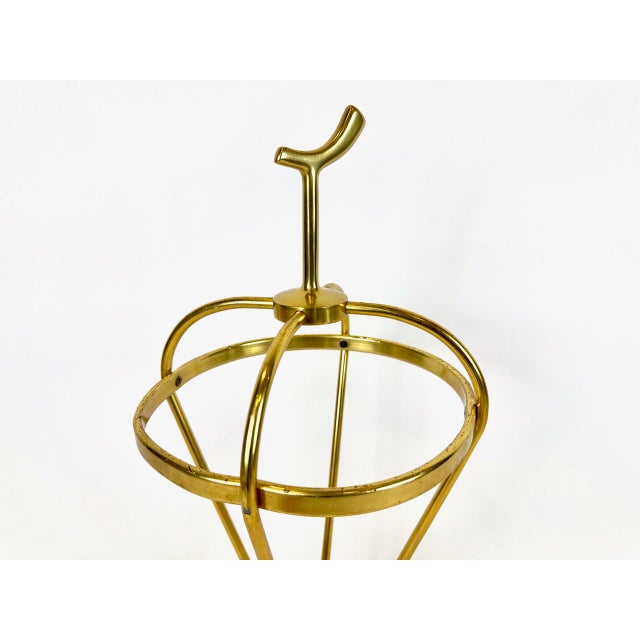 Mid-Century Modern Austrian Aluminium and Brass Umbrella Stand, 1960s For Sale - Image 4 of 11
