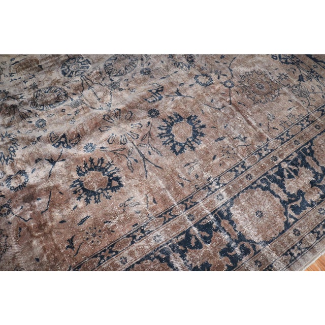 Early 20th Century Zabihi Collection Oversize Distressed Rug - 11'10" x 15'6" For Sale - Image 4 of 12
