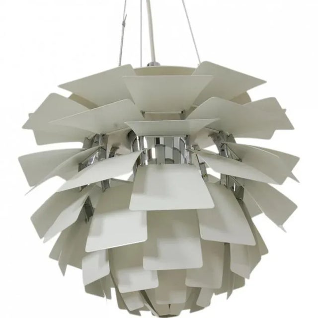 1950s White Artichoke Lamp by Poul Henningsen for Louis Poulsen, 1950s For Sale - Image 5 of 9