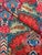 2020s Psychedelia Fabric in Red Blue Green Taupe Color by Mind the Gap 1 1/2 Yards For Sale - Image 5 of 5