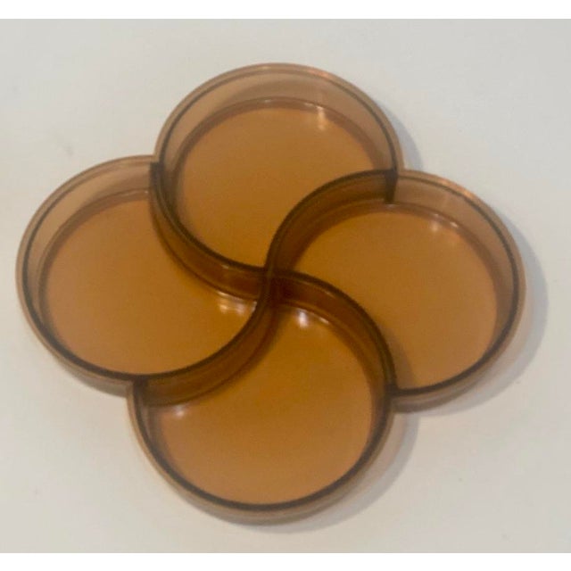 Mid-Century Modern Pair of Vintage Dansk "Spiral" 4-Compartment Acrylic Trays by Gunnar Cyrén For Sale - Image 3 of 11