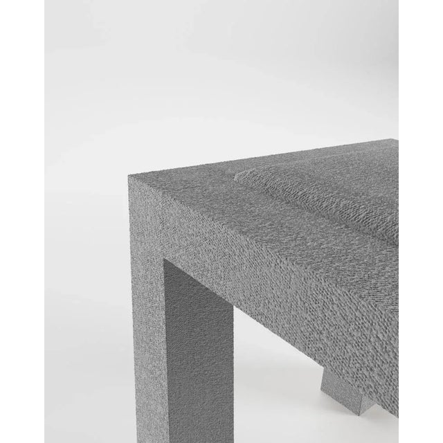 Contemporary Modern Raw Chair in Gray Bouclé from Collector For Sale - Image 3 of 6