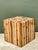 Brown Vintage Natural Wood Block Accent Table For Sale - Image 8 of 18