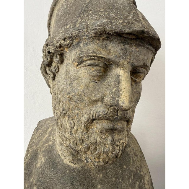 Early 20th Century Stone-Dusted Half-Bust Sculpture of Pericles, Italy For Sale - Image 5 of 18