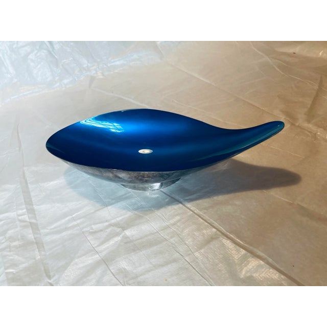 1980s Vintage Enamel Blue Bowl For Sale In Houston - Image 6 of 6
