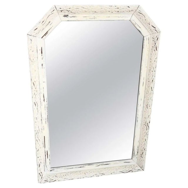 Vintage Lacquered Wood Wall Mirror For Sale - Image 10 of 10