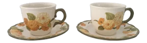 Vintage Royal Tettau Porcelain Espresso Cups & Saucers - Service for 2