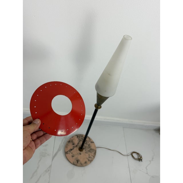Small Italian Floor Lamp in the style of Stilnovo, 1950 For Sale - Image 10 of 13