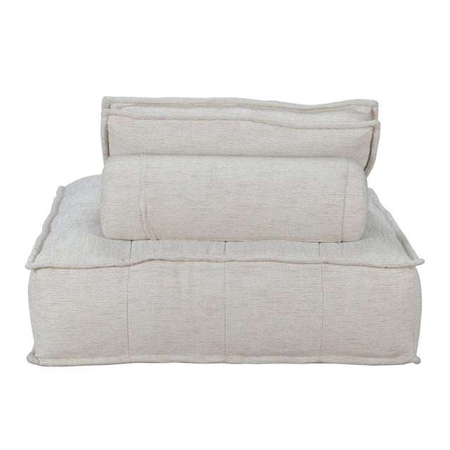 Low Krissa Beige Modern Chair Sofa For Sale - Image 4 of 7