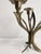 Art Deco Floral Brass Candleholder For Sale - Image 4 of 10