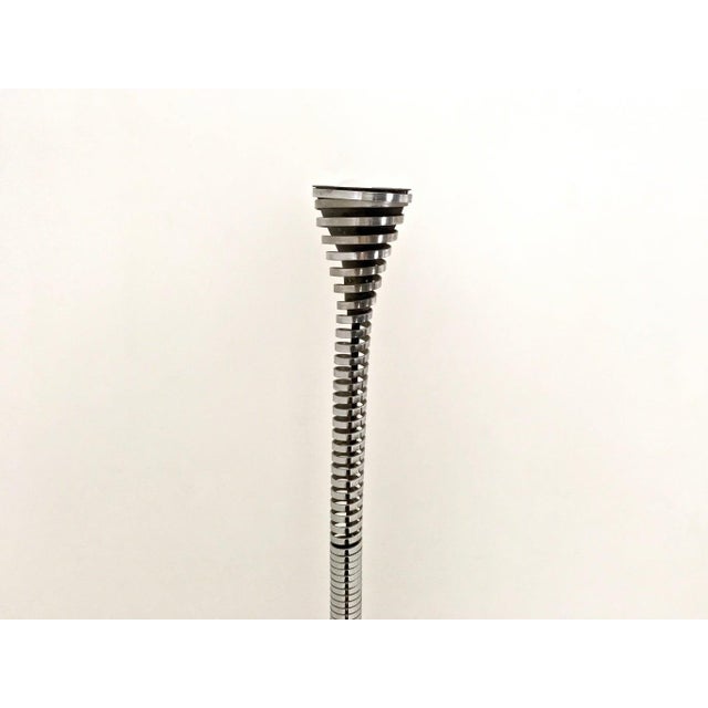 Steel Floor Lamp attributed to Eleonore Peduzzi Riva for Candle, Italy, 1970s For Sale - Image 4 of 9
