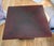 Family room 36”x36”x30”H Donghia red mahogany wood game table. Purchased 04/24/2002. Note: Table is not marked. See...