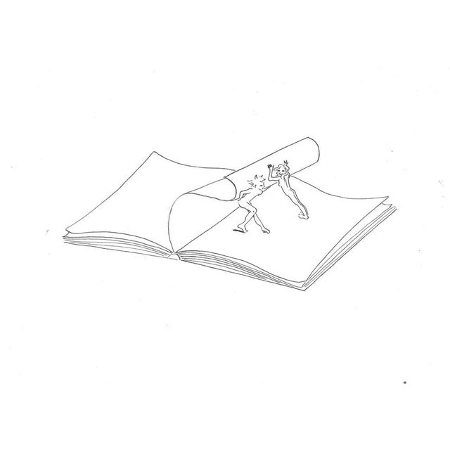 Gabrielle Rul, Turn the Page, New Chapter, 2022, Ink Drawing | Chairish