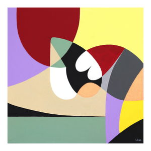 Intesa 3 - Abstract Bold Colorful Geometric Acrylic Original Artwork by Federico Pinto Schmid