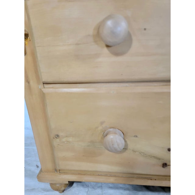 Antique Three Drawer Pine Chest of Drawers From Wales- Circa 1890 For Sale - Image 9 of 11