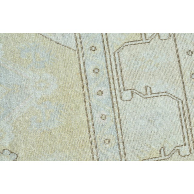 Textile Oushak Vintage Tan Khaki Color Area Rug For Sale - Image 7 of 11