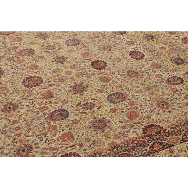 1920s Antique 20th Century Persian Kashan Rug With Floral All-Over Vinery - Rug & Kilim For Sale - Image 5 of 9