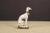Midcentury Whippet Dog Sculpture in Painted Composite With Gilded Collar For Sale - Image 4 of 17