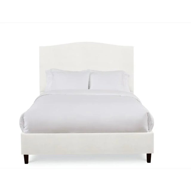 Casa Cosima Hazel King Bedframe, Ivory Velvet For Sale - Image 4 of 4