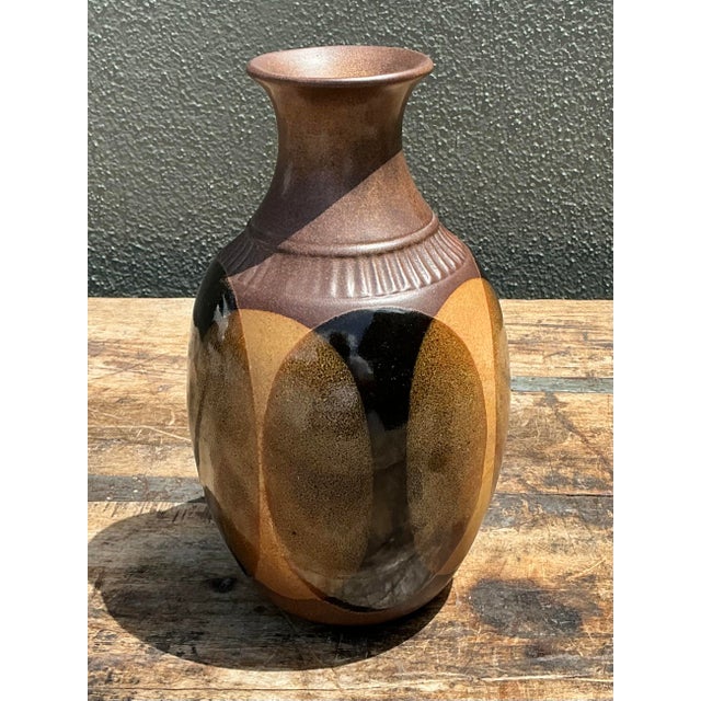 Ceramic Vintage Original Studio Pottery Vase For Sale - Image 7 of 12