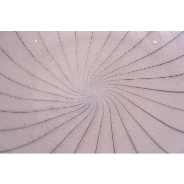 1960s Vintage Murano Venini Striped Glass Bowl in Lavender and Black, 1960's For Sale - Image 5 of 8