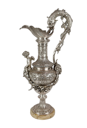Louis XVI Style Silver Ewer, 19th Century