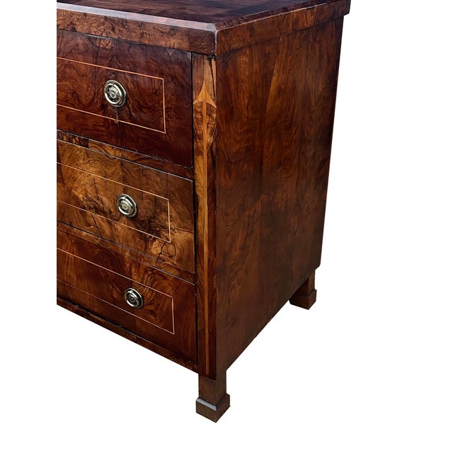 Austrian Biedermeier Mahogany Veneered Chest of Drawers For Sale - Image 10 of 10