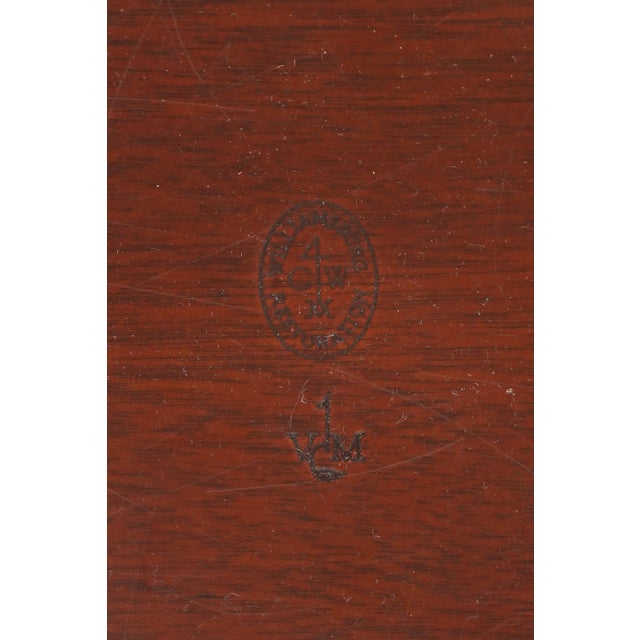 Virginia Metalcrafters Colonial Williamsburg Mahogany Tea Caddy For Sale - Image 11 of 11