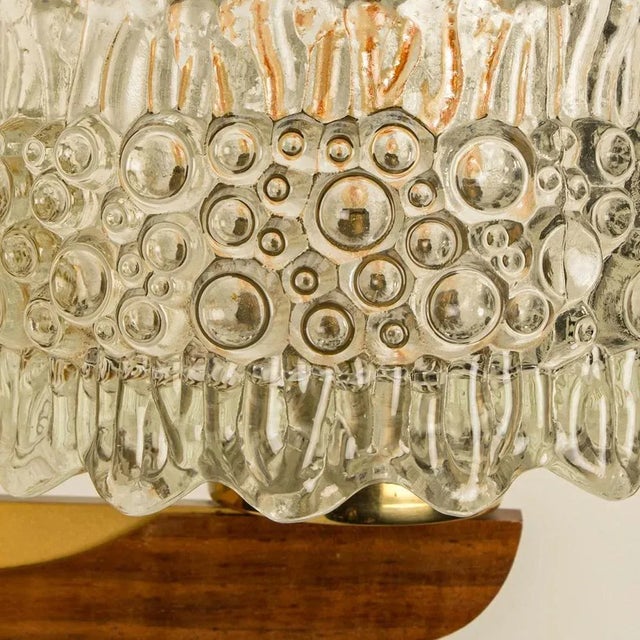Brass & Glass Wall Lights in the style of Hillebrand, Germany, 1960s For Sale - Image 3 of 14