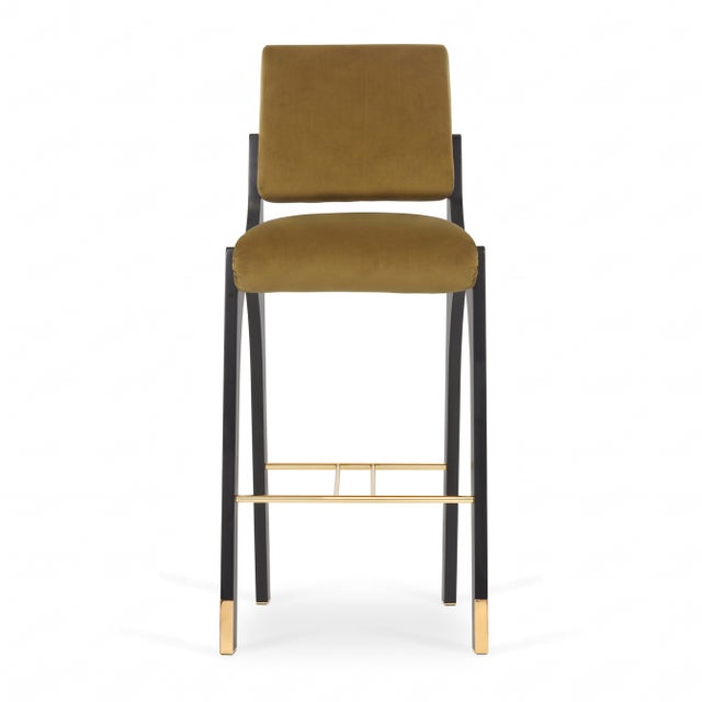 Arches II Bar Stool in Muted Brown and Black Lacquered from Insidherland, in New conditions. Designed from 2000 Labeled by...