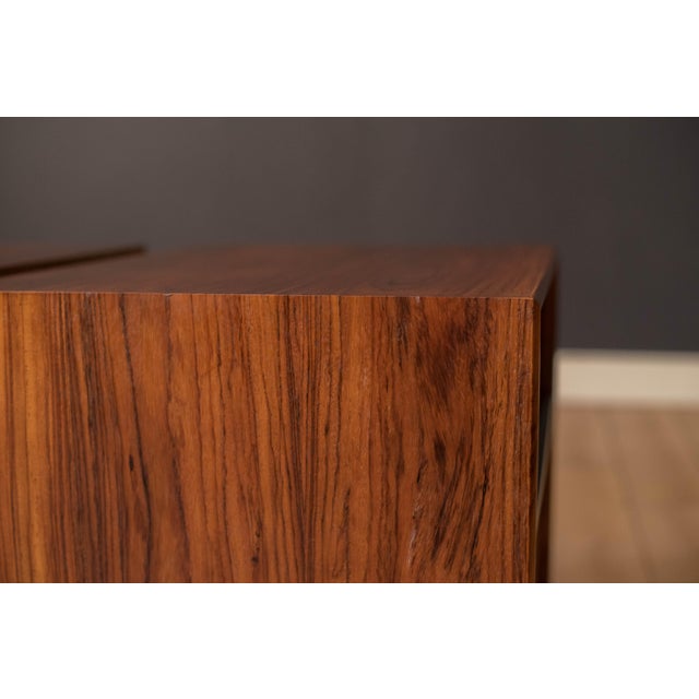 Vintage Pair of Rosewood Danish Modern Bedside Table Nightstands For Sale - Image 15 of 18