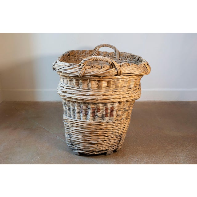 Early 20th Century French Wicker Grape Harvesting Basket For Sale - Image 4 of 9