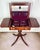 American 1940s Restored Mersman Mahogany Drop-Leaf Silverware Chest Table With Tooled Leather Top For Sale - Image 3 of 12