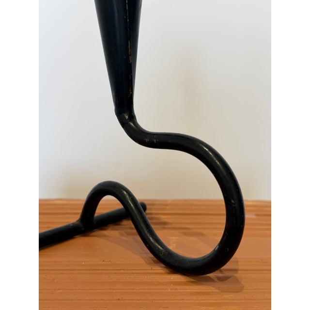 Mid-Century Wrought Iron Candle Stick Holder, 1960s For Sale - Image 9 of 13