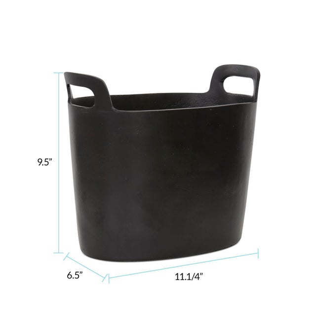 Black Zara Oval Wine Bucket For Sale - Image 8 of 8
