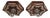 Vintage Wall Lamps in Brown-Beige Ceramic by Pan, 1970s, Set of 2 For Sale
